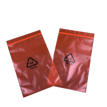 ESD Red Antistatic PE Zipper Printed Bags